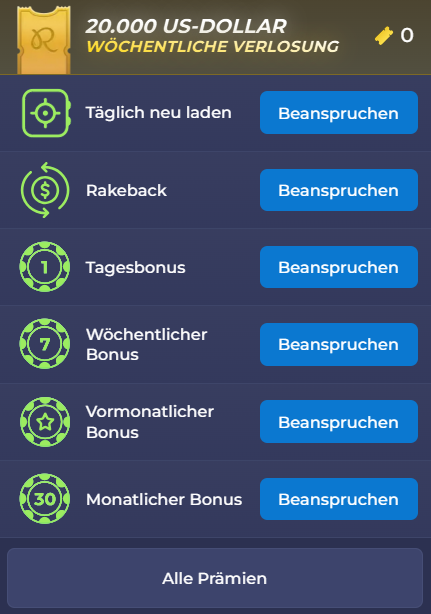 Rainbet Bonusvergnügen